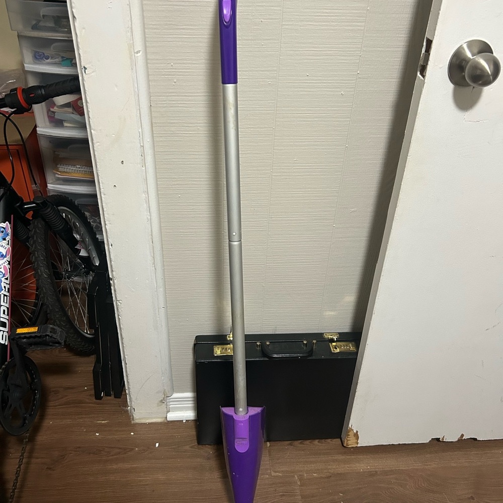 Purple and Silver Cleaning Mop